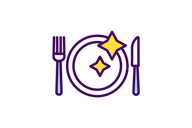 Table setting RGB color icon